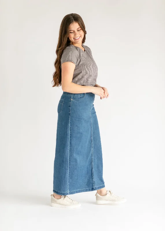 Donna Medium Wash Maxi Skirt