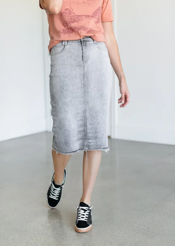 Drue Black Wash Midi Skirt - FINAL SALE