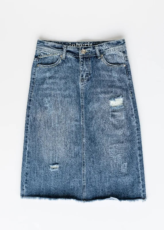 Everly Midi Denim Skirt - FINAL SALE