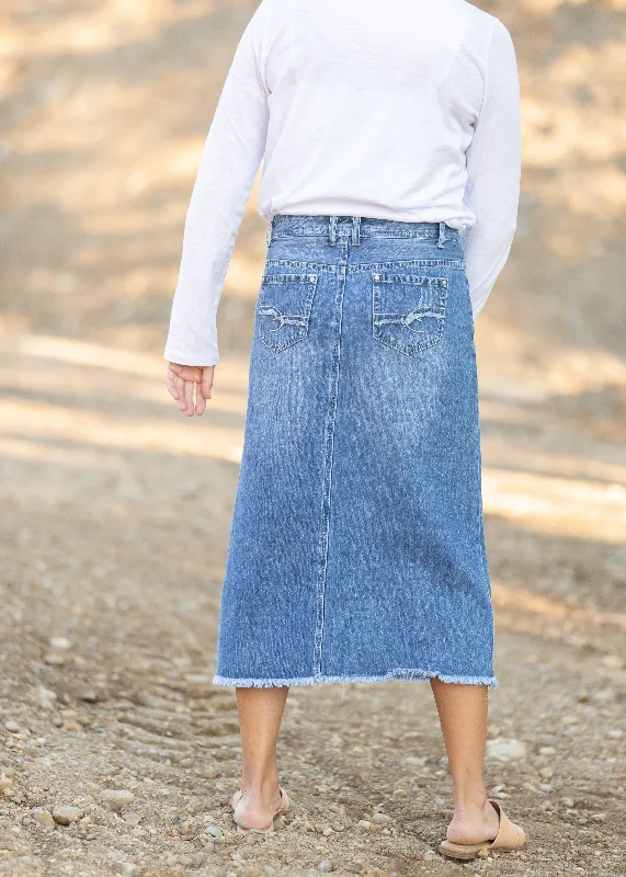 Everly Midi Denim Skirt - FINAL SALE