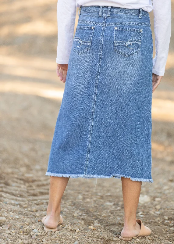 Everly Midi Denim Skirt - FINAL SALE