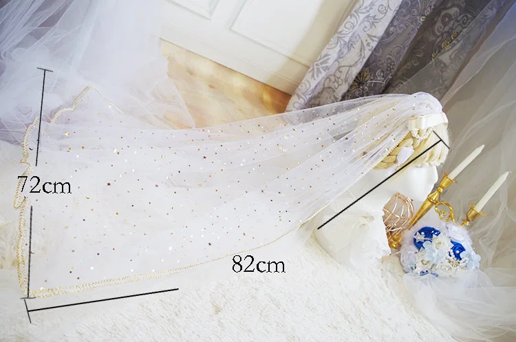 white / Free size / shawl trailing veil three uses