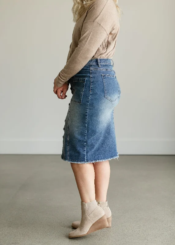 Farrah Denim Midi Skirt