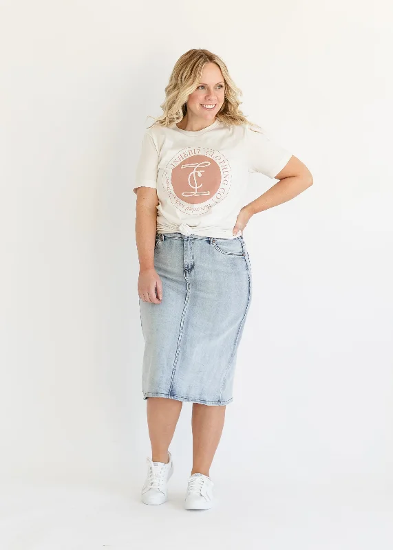 Frankie Five Pocket Denim Midi Skirt - FINAL SALE