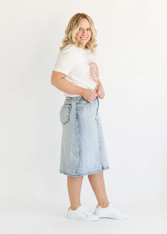 Frankie Five Pocket Denim Midi Skirt - FINAL SALE