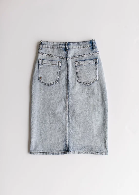 Frankie Five Pocket Denim Midi Skirt - FINAL SALE