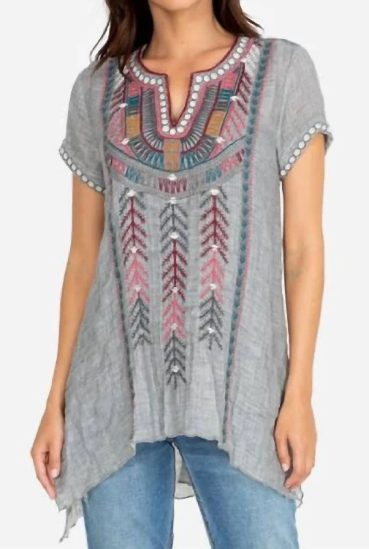 Gia Boho Drape In Grey