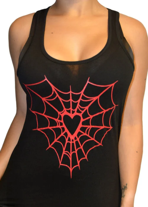 Heart Web Tank Top