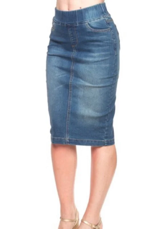 Justine Denim Skirt (sewed hem)