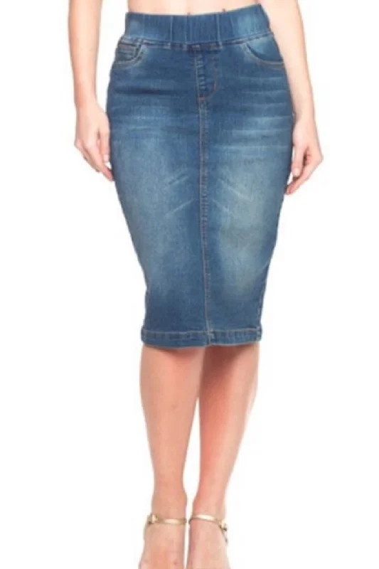 Justine Denim Skirt (sewed hem)