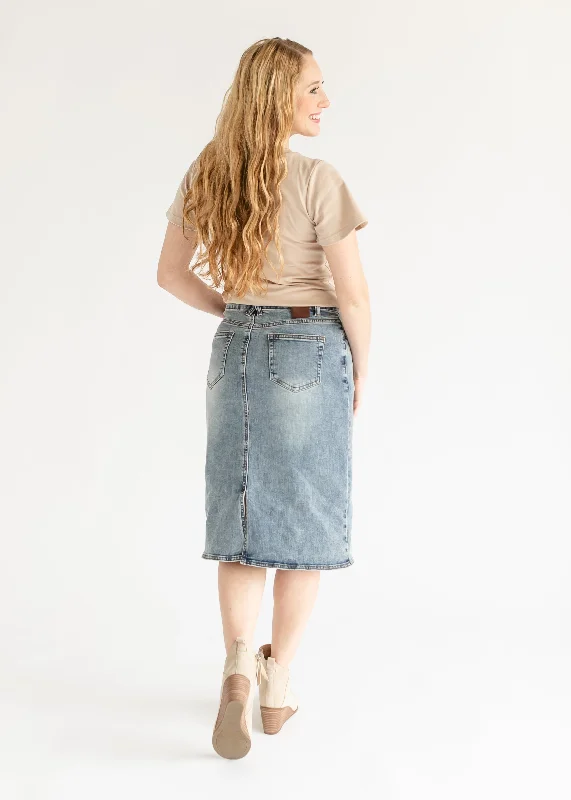 Kaitty Vintage Wash Midi Skirt