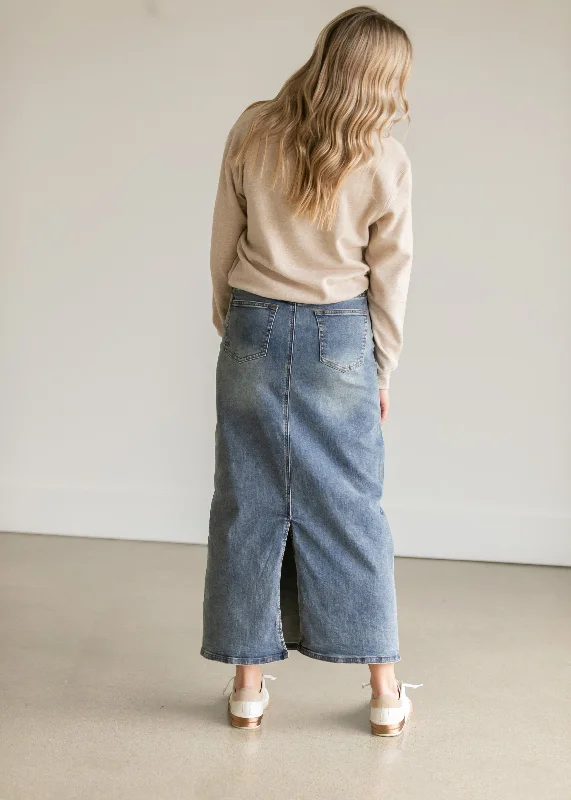 Kyra Long Denim Skirt - FINAL SALE