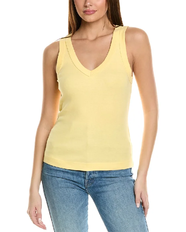 Michael Stars Maya V-Neck Wide Binding Tank