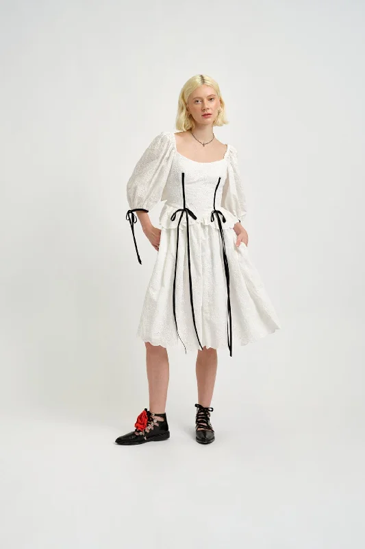 Pascale Dress White Eyelet