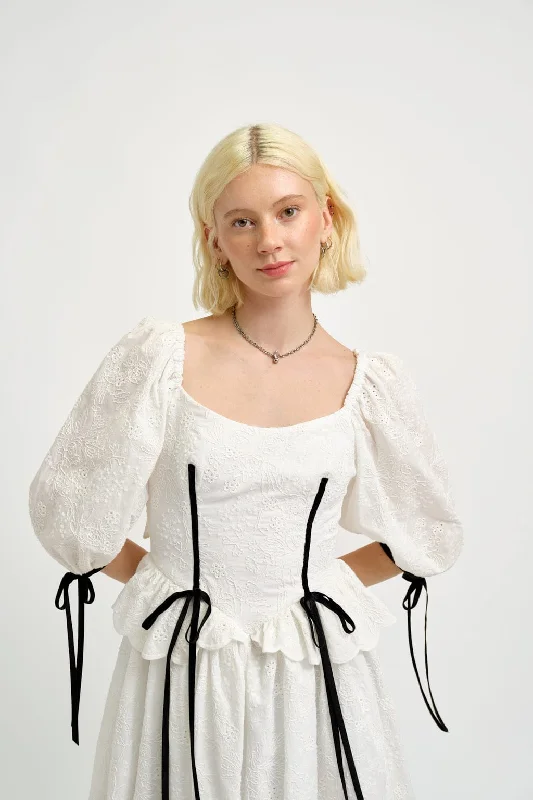 Pascale Dress White Eyelet