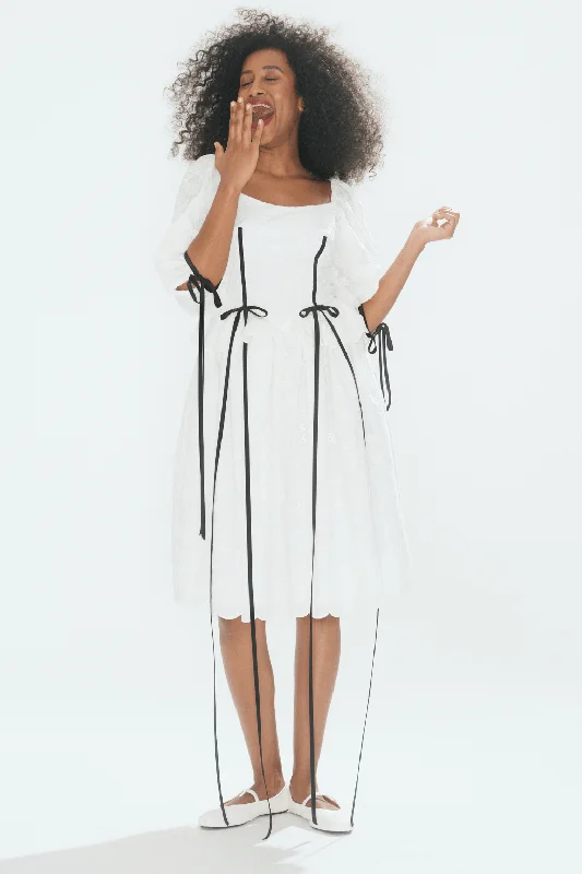 Pascale Dress White Eyelet