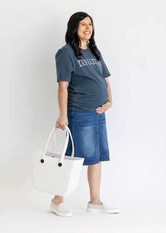 Remi Maternity Denim Midi Skirt