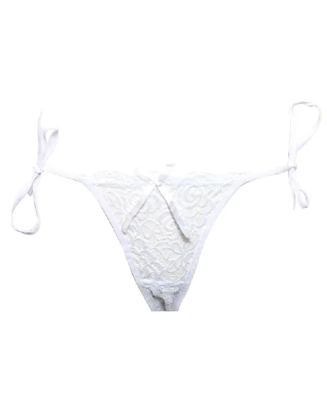 Sexy Flower Net Panty 1513 - White Bikini Type Underwear