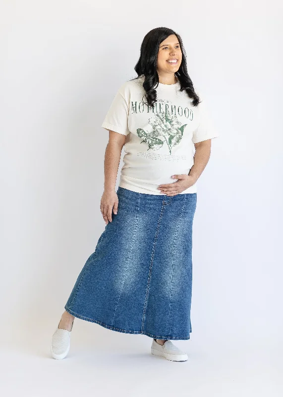 Shayla Maternity Denim Maxi Skirt - FINAL SALE