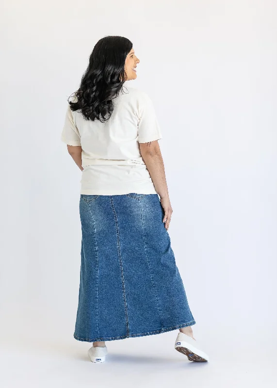 Shayla Maternity Denim Maxi Skirt - FINAL SALE