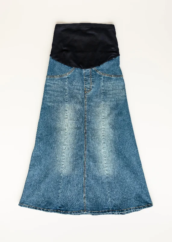 Shayla Maternity Denim Maxi Skirt - FINAL SALE