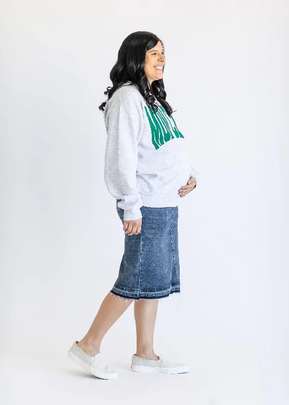 Sophie Maternity Denim Midi Skirt - FINAL SALE