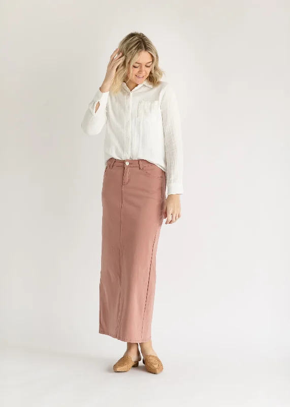 Stella Burlwood Denim Maxi Skirt