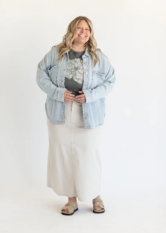 Stella Cloud Denim Maxi Skirt