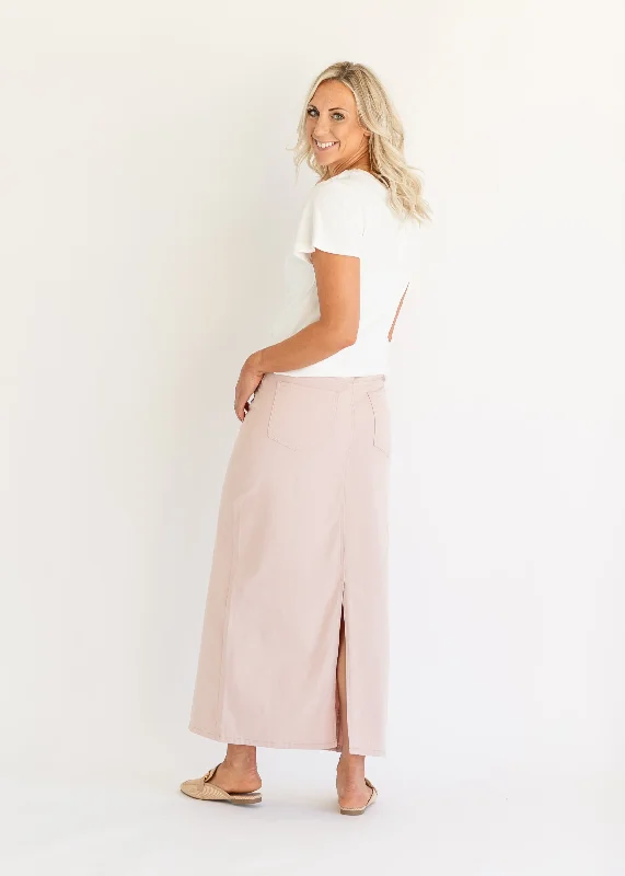 Stella Rose Denim Maxi Skirt