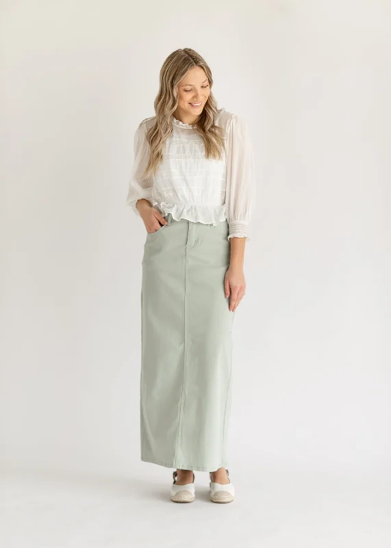 Stella Sage Denim Maxi Skirt