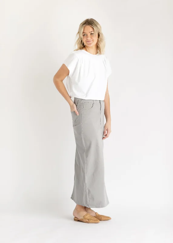 Stella Ultimate Gray Denim Maxi Skirt - FINAL SALE