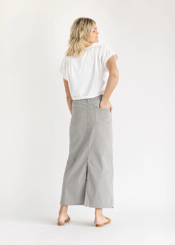 Stella Ultimate Gray Denim Maxi Skirt - FINAL SALE