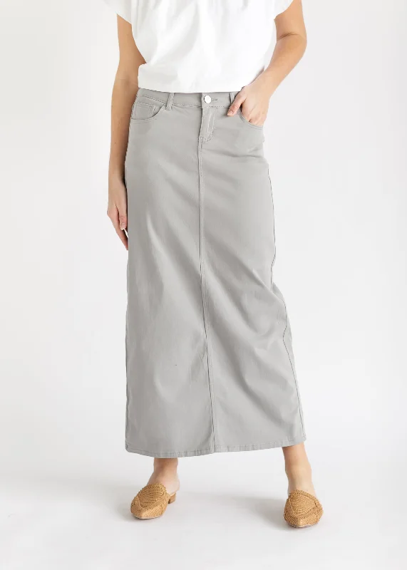 Stella Ultimate Gray Denim Maxi Skirt - FINAL SALE