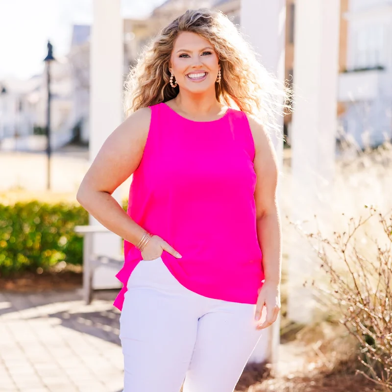 Summertime Love Tank, Neon Fuchsia