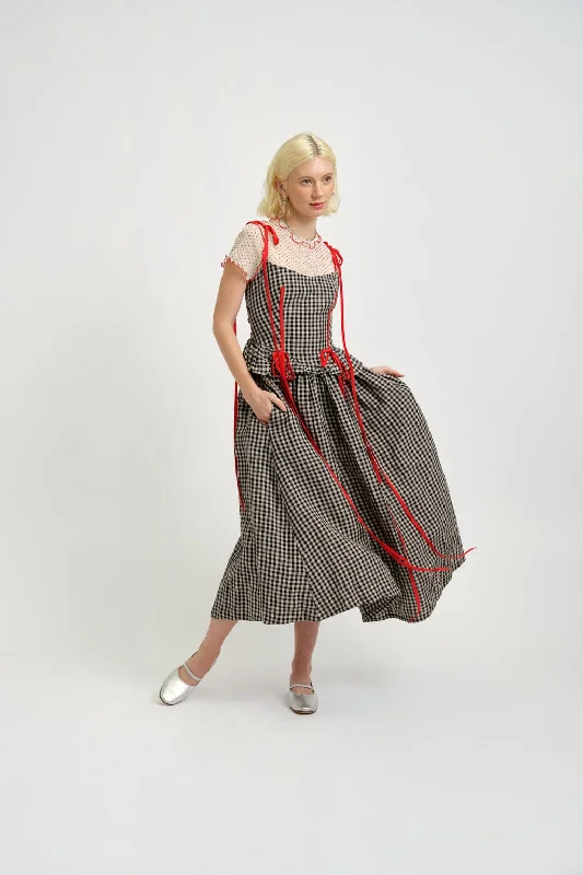 Tessa Dress Gingham Linen