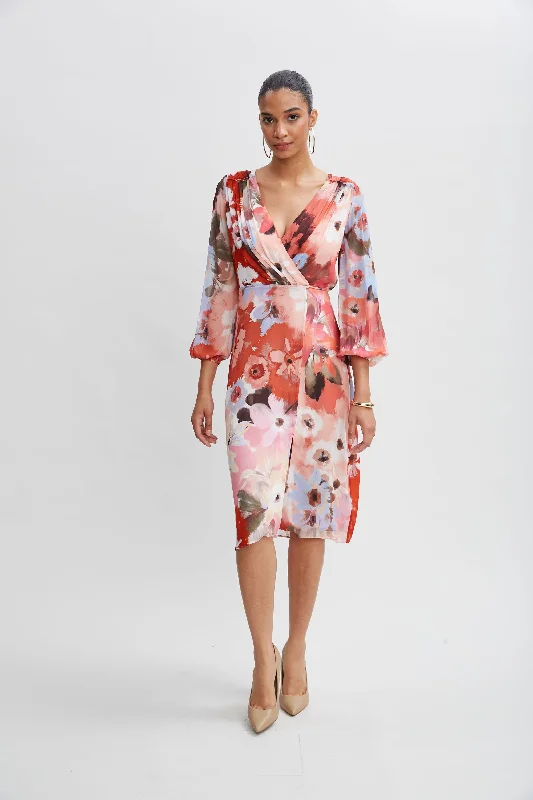 Wintergarden Floral Wrap Dress