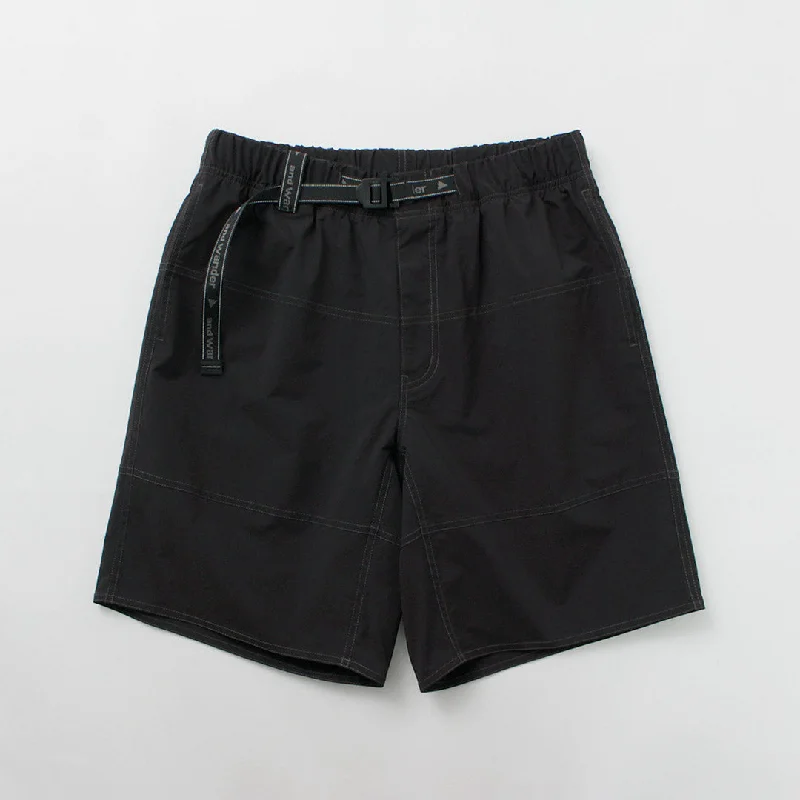 Men's ripped denim shorts for a trendy streetwear aestheticAND WANDER / Wave Shorts