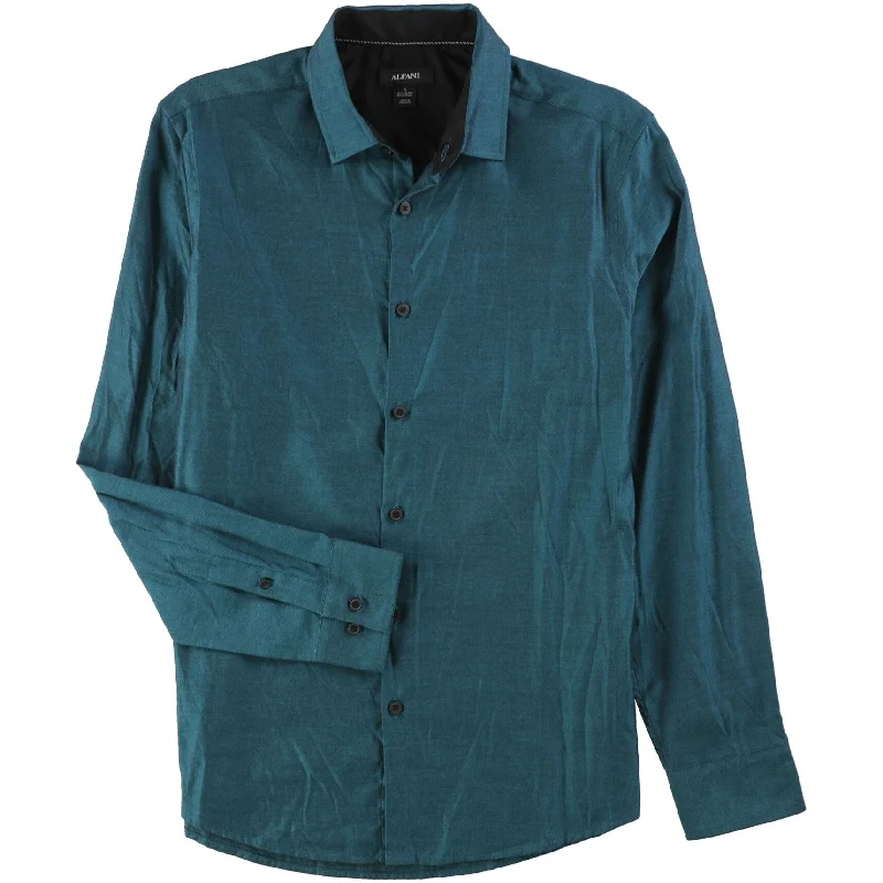 Men's Tailored Fit Checkered Casual Shirts in Multicolor for a Smart - Casual EnsembleAlfani Mens Polished Button Up Shirt Men's Tailored Fit Checkered Casual Shirts in Multicolor for a Smart - Casual EnsembleAlfani Mens Polished Button Up Shirt