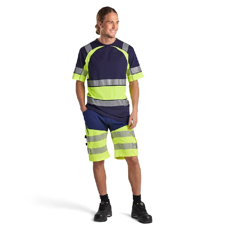 Men's high - waisted swim shorts with UPF protection for beach vacationsBlaklader 1541 Hi-Vis Stretch Cargo Shorts Men's high - waisted swim shorts with UPF protection for beach vacationsBlaklader 1541 Hi-Vis Stretch Cargo Shorts