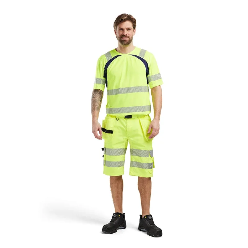 Men's button - fly denim work shorts for durability on the jobBlaklader 1586 Hi-Vis Stretch Holster Pocket Shorts Men's button - fly denim work shorts for durability on the jobBlaklader 1586 Hi-Vis Stretch Holster Pocket Shorts