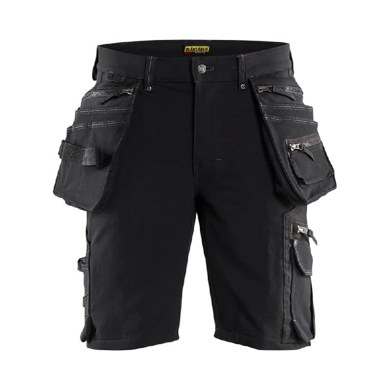 Men's pleated front twill shorts for a classic and sophisticated appearanceBlaklader 1988 Craftsmen 4-Way Stretch Holster Pocket Work Shorts X1900 Men's pleated front twill shorts for a classic and sophisticated appearanceBlaklader 1988 Craftsmen 4-Way Stretch Holster Pocket Work Shorts X1900