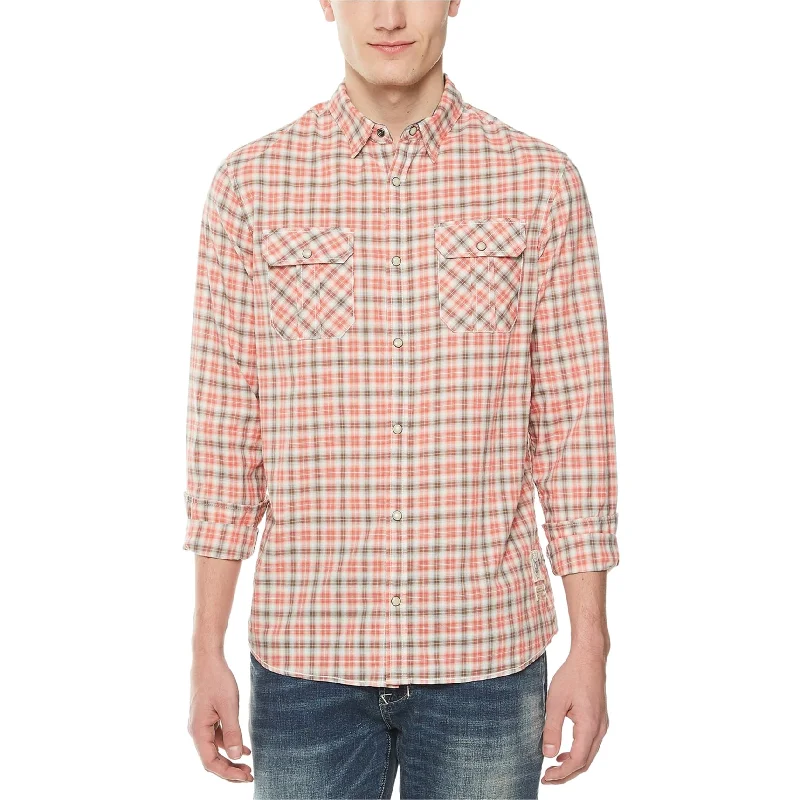 Men's Shearling - Lined Collar Casual Shirts in Brown for a Rustic and Warm AppealBuffalo David Bitton Mens Check Print Button Up Shirt Men's Shearling - Lined Collar Casual Shirts in Brown for a Rustic and Warm AppealBuffalo David Bitton Mens Check Print Button Up Shirt