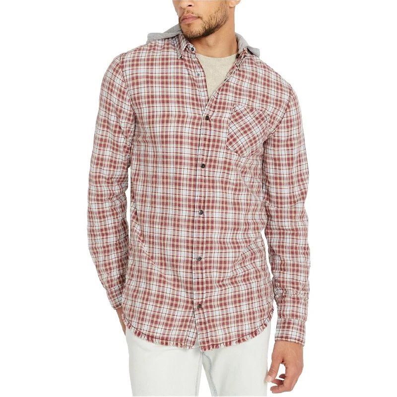 Men's Retro - Style Hawaiian Print Casual Shirts in Bold Patterns for a Tropical VacationBuffalo David Bitton Mens Hooded Button Up Shirt Men's Retro - Style Hawaiian Print Casual Shirts in Bold Patterns for a Tropical VacationBuffalo David Bitton Mens Hooded Button Up Shirt