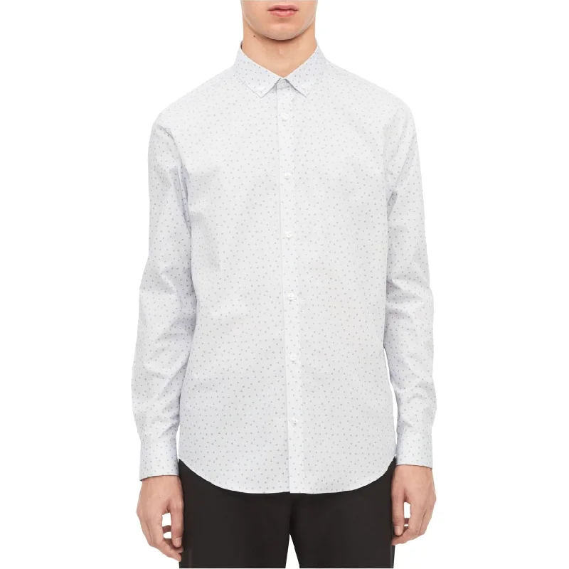 Men's Tailored Fit Checkered Casual Shirts in Multicolor for a Smart - Casual EnsembleCalvin Klein Mens Non Iron Triangle Button Up Shirt