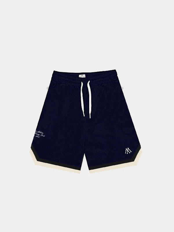 Men's pleated front twill shorts for a classic and sophisticated appearanceDARK BLUE BASKETBALL MESH SHORTS "M" Men's pleated front twill shorts for a classic and sophisticated appearanceDARK BLUE BASKETBALL MESH SHORTS "M"