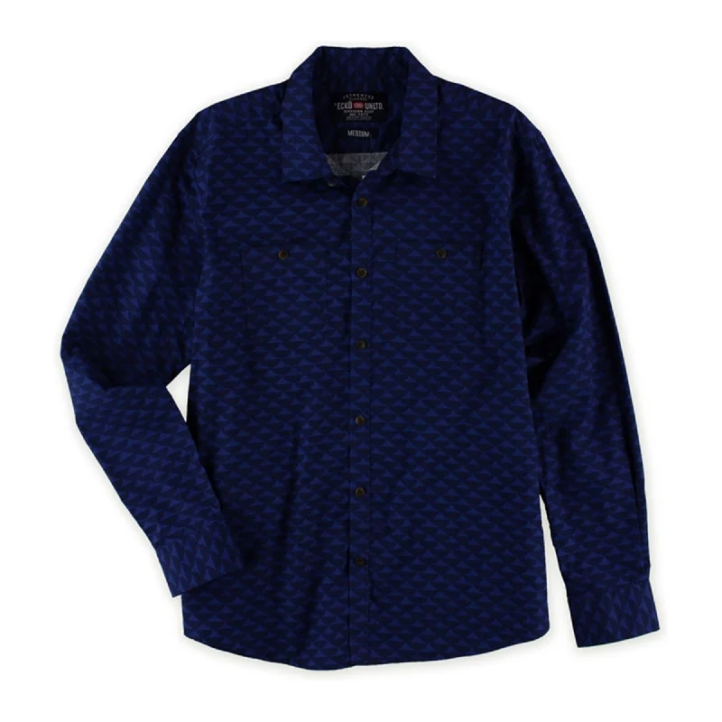 Men's Tailored Fit Checkered Casual Shirts in Multicolor for a Smart - Casual EnsembleEcko Unltd. Mens Injection Ls Button Up Shirt