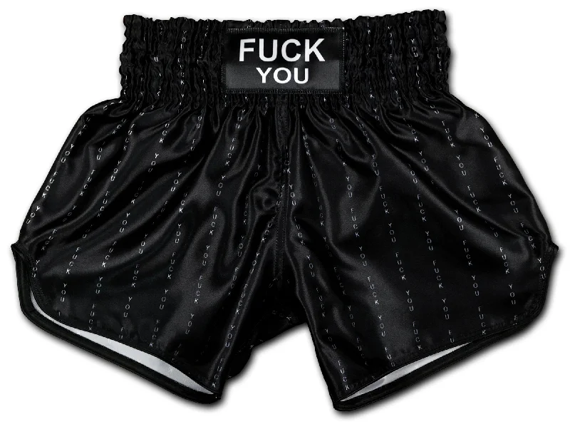 Men's drawstring casual linen shorts for a laid - back summer lookFUCK YOU ┌∩┐ Pinstripe Boxing Shorts Men's drawstring casual linen shorts for a laid - back summer lookFUCK YOU ┌∩┐ Pinstripe Boxing Shorts