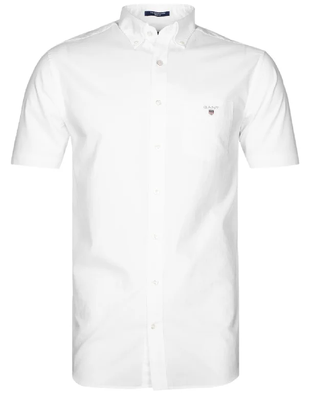 Men's Distressed Denim Casual Shirts with Frayed Edges for a Trendy and Rugged LookRegular Fit Short Sleeve Broadcloth Shirt White Men's Distressed Denim Casual Shirts with Frayed Edges for a Trendy and Rugged LookRegular Fit Short Sleeve Broadcloth Shirt White
