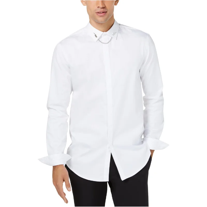 Men's Organic Cotton Casual Shirts with a Soft Handfeel for Everyday ComfortI-N-C Mens Bolt Chain Button Up Shirt Men's Organic Cotton Casual Shirts with a Soft Handfeel for Everyday ComfortI-N-C Mens Bolt Chain Button Up Shirt