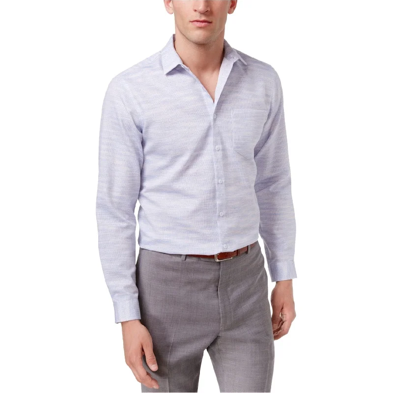 Men's Sustainable Recycled Material Casual Shirts for Eco - Conscious ConsumersI-N-C Mens Textured Waves Button Up Shirt Men's Sustainable Recycled Material Casual Shirts for Eco - Conscious ConsumersI-N-C Mens Textured Waves Button Up Shirt